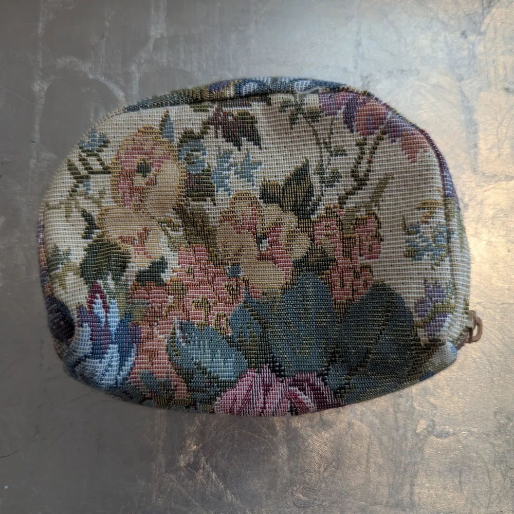 🩷 Clinique Pink, Tapestry, Cordoroy, 3 Cosmetic Zipper Bags Makeup Feminine